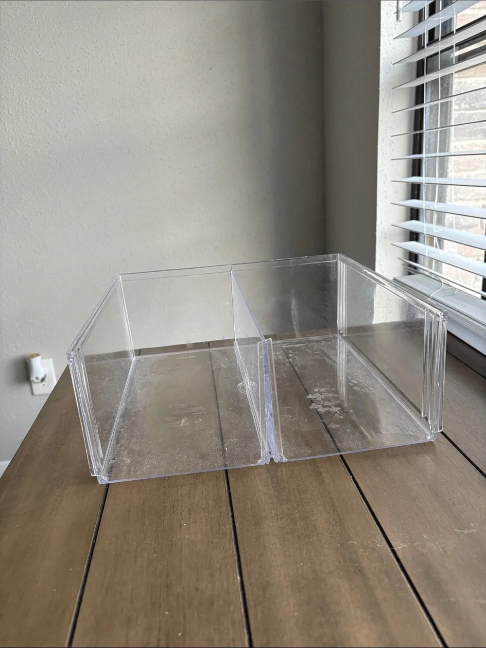 Clear Acrylic Dual Shoe Storage Bin Organizer - Stackable